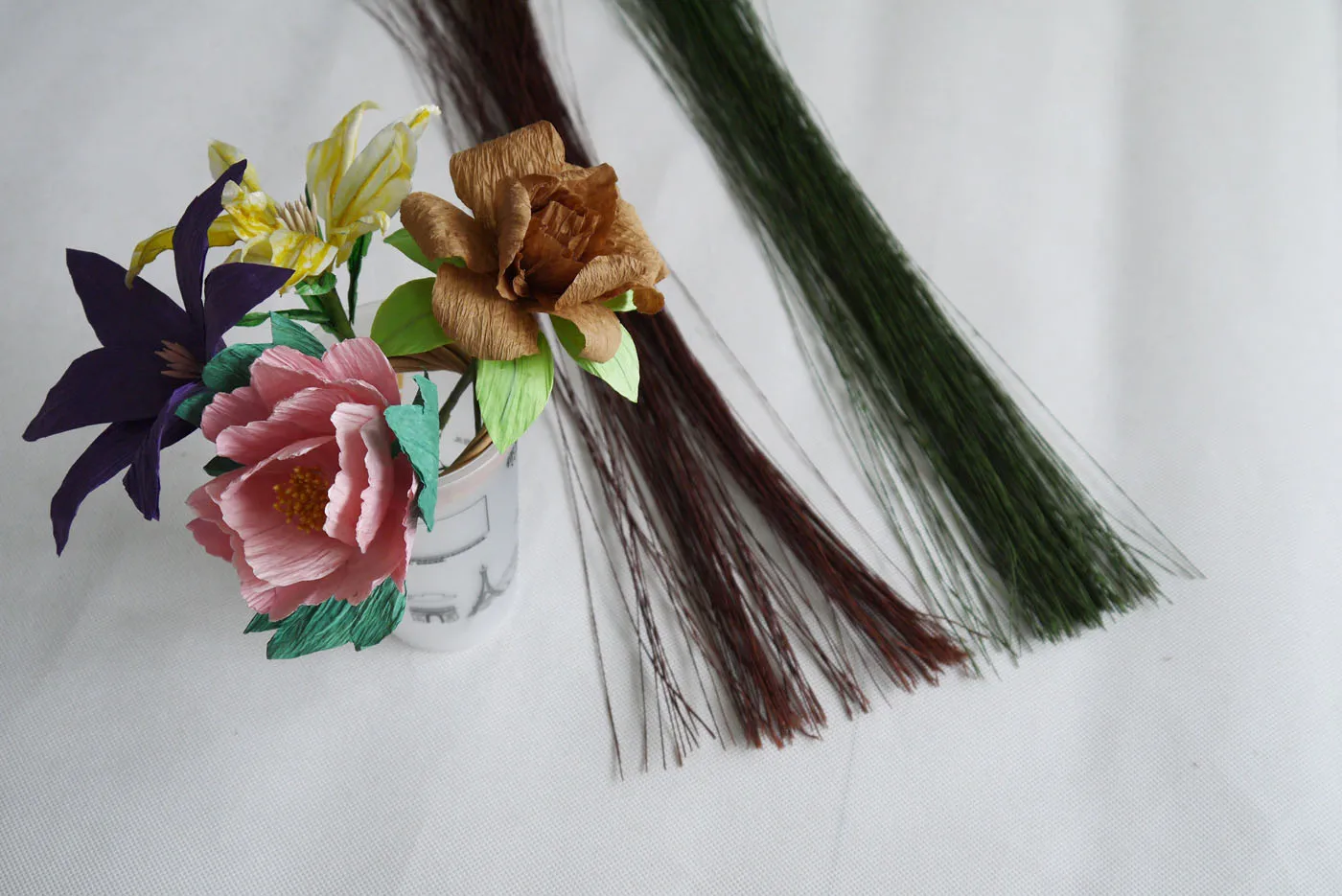 28gauge brown paper-covered iron wire long artificial flower making material 200pieces | Дом и сад