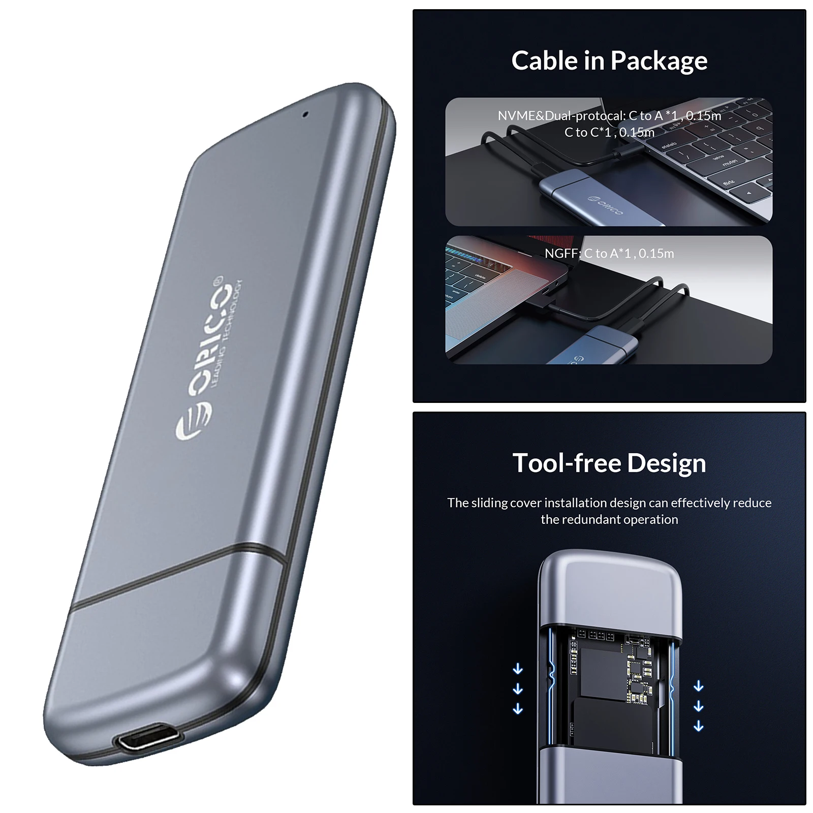 

Чехол для M2 SSD s USB 3,1 Type-C на M.2 NVMe портативный M.2 PCIe адаптер Алюминиевый сплав чехол для жесткого диска 2230 2260 2280