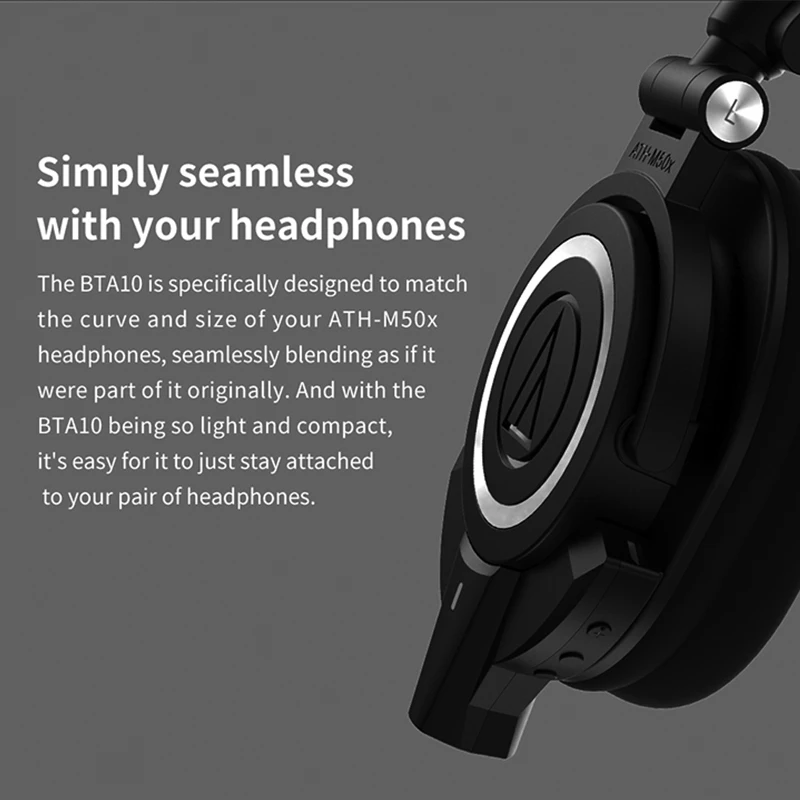 FiiO BTA10 Bluetooth 5,0 аудио музыка беспроводной bluetooth-адаптер для Audio-Technica ATH-M50x MSR7 с Apt-X LL/AAC Micphone