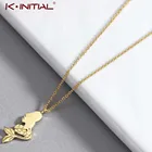 Ожерелье Kinitial из нержавеющей стали с изображением животного русалки для женщин, Повседневная бижутерия, модное ожерелье с цепочкой Meimaid Tail, колье, бижутерия