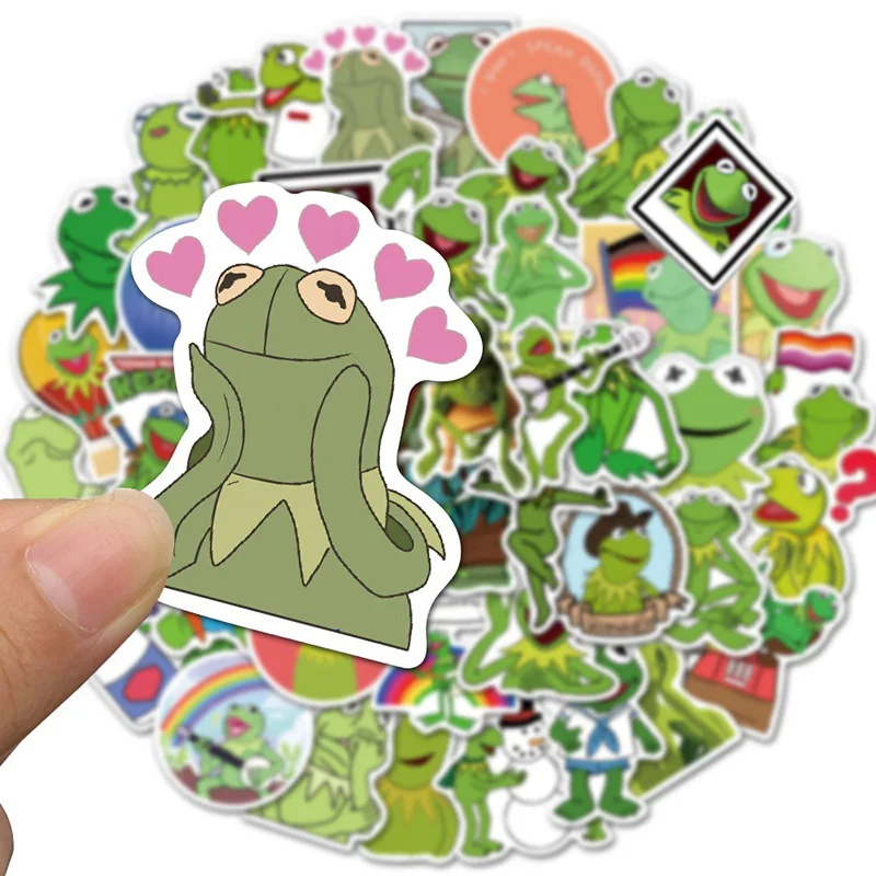 10/50 шт./компл. Кермит Лягушка кукольный шоу мультфильм Стикеры для ноутбука