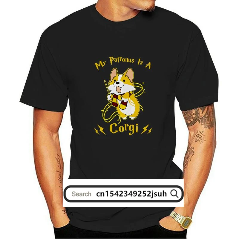 

My Patron Saint Is A Corgi Dog Summer Men's Short-Sleeved T Shirt Casual Fashion Men's And Women's Short-Sleeved T-Shirt Tops