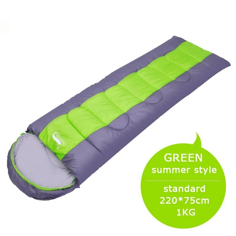 Green 1KG Кемпинг спальный мешок 1~ 2 кг легкий 4 сезона теплый и холодный конверт альпинизмом спальный мешок для путешествий на открытом воздухе Пешие прогулки - Цвет: Green 1KG