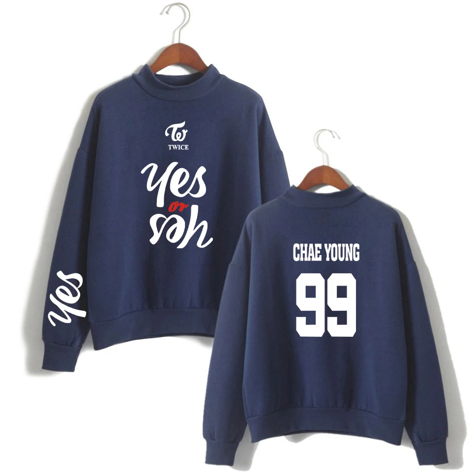 Новый дважды корейский пение группа Печати Аниме унисекс высокий воротник