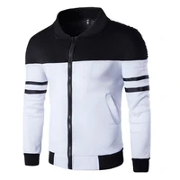 2019 autumn winter fashion casual hot zipper mens sportswear patchwork jacket long sleeve coat q6171