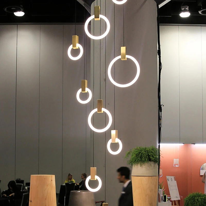 Современная Деревянная люстра светодиодный светильник для гостиной столовой