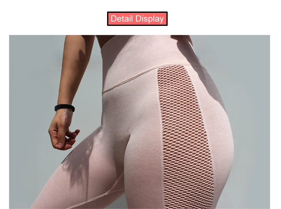 BINAND Mesh Бесшовные Леггинсы спортивные женские фитнес колготки Пуш-Ап штаны для йоги женские леггинсы для спортзала тренировочные спортивные Бриджи 3/4 брюки