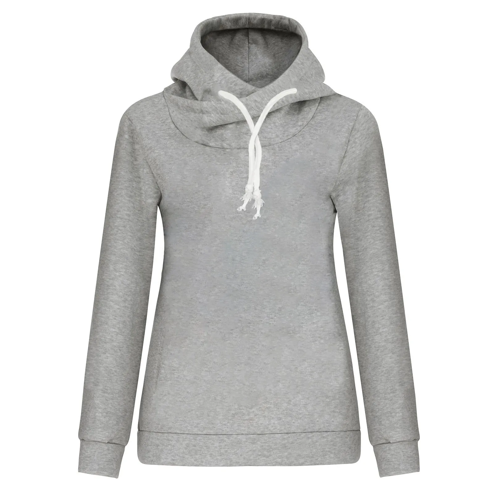 Женская зимняя теплая однотонная Водолазка с длинным рукавом и передними