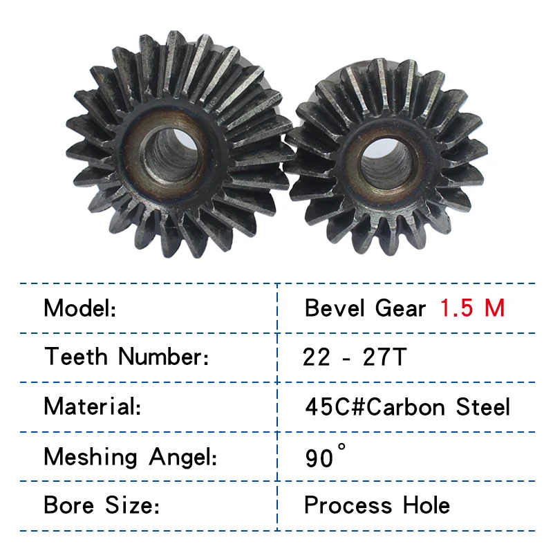 Коническая шестерня 1 5 м2 2T/23T/24T/25T/26T/27T Шестерня 90 градусов коэффициент передачи