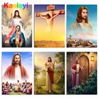 Алмазная вышивка с Иисусом, картина с квадратнымикруглыми стразами ручной работы, украшение для дома, Artzs112