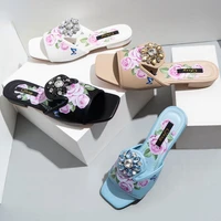 2022 new fashion women summer slipper sandals low heel sandals flat slide sandals beach flip flops casual shoes ladies big size