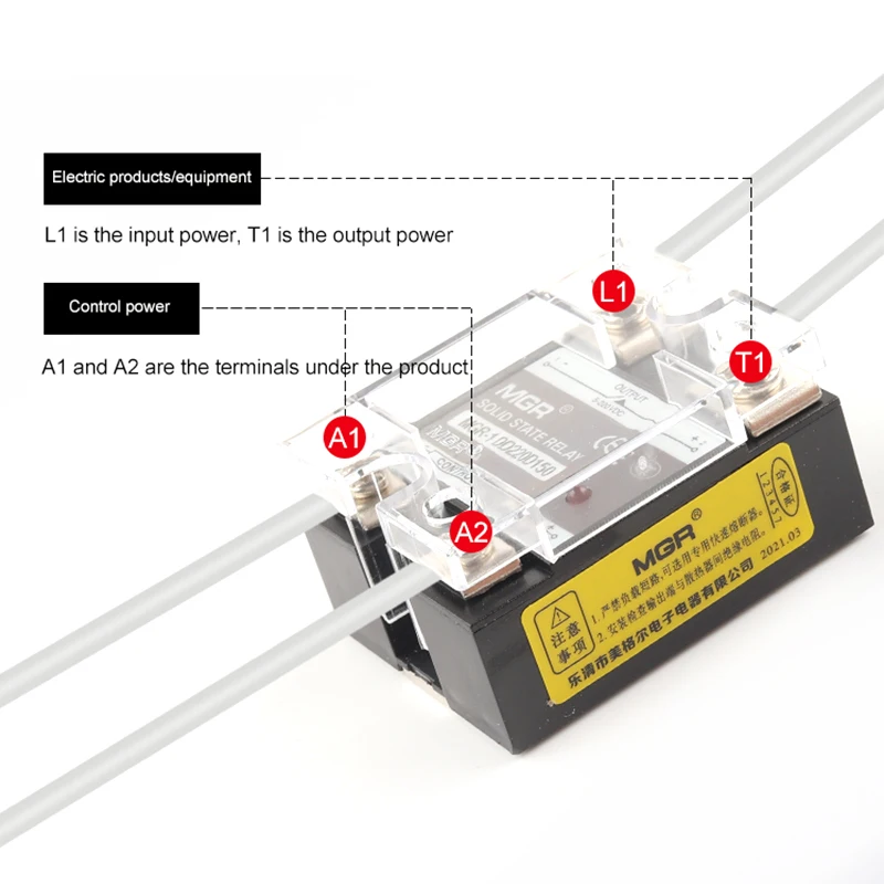 SSR MGR DC Control AC Single phase Solid State Relay 10A-150A With Cover 3-32VDC Input 24-480VAC Output | Обустройство дома