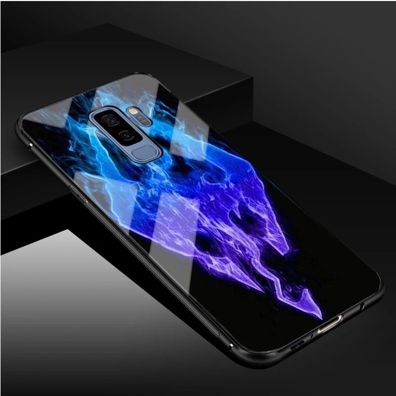 Чехол для телефона из закаленного стекла с логотипом Skyrim Samsung Galaxy S8 S9 S10 S20 PLUS J8 J6 J4