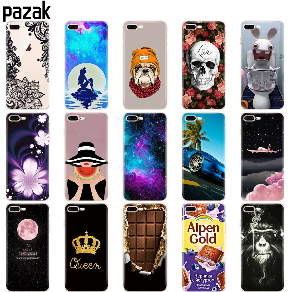 Мягкий силиконовый чехол для iphone 7, 8 plus, чехол s, чехол для телефона Apple, 7, 8 plus, сумка, Funda, coque etui, бампер с рисунком, pop