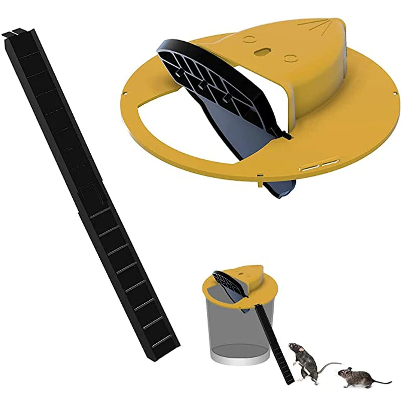 

2021 Reusable Smart Mouse Trap Plastic Flip N Slide Bucket Lid Mousetrap Household Mice Catcher Humane Outdoor Indoor Rat Trap