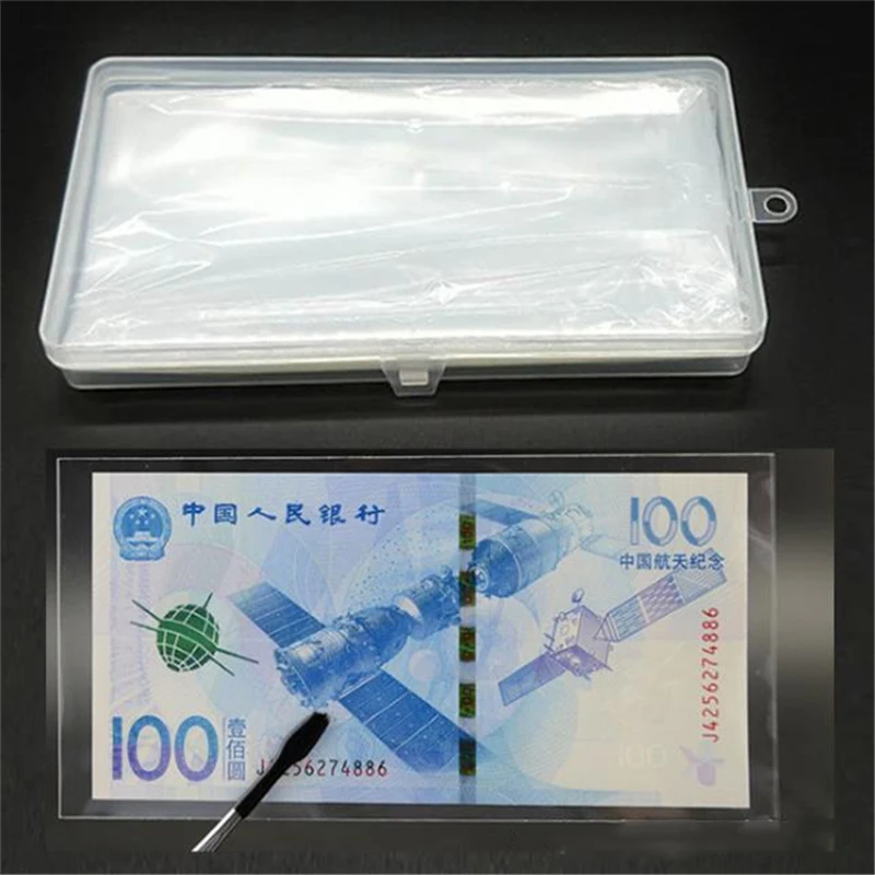 

100pcs Banknotes Holder Coin Album Storage Bag Box Photocards PVC Page Paper Money Cedulas Collection Case Transparent Organizer