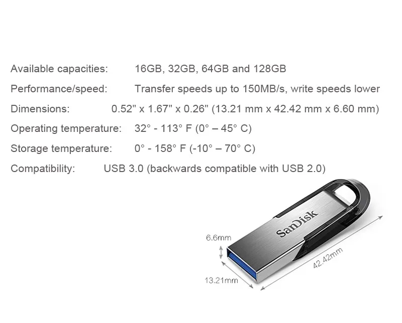 SanDisk флеш-накопитель USB 3,0 диск, 128 ГБ, 64 ГБ, 32 ГБ, 16 ГБ, флеш-накопитель, маленькая флешка, карта памяти, устройство для хранения, флеш-накопитель, Прямая поставка