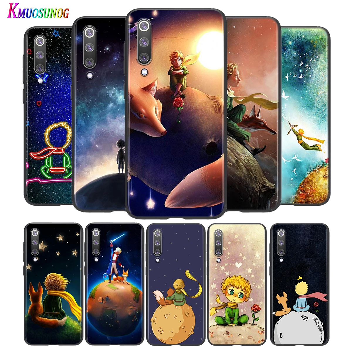 

Cute Anime Little Prince For Xiaomi Mi 8 9 10 11 10i 11i 10 10Pro 11Pro CC9 A3 9T 10T Lite Pro Se Ultra 5G Black Soft Phone Case