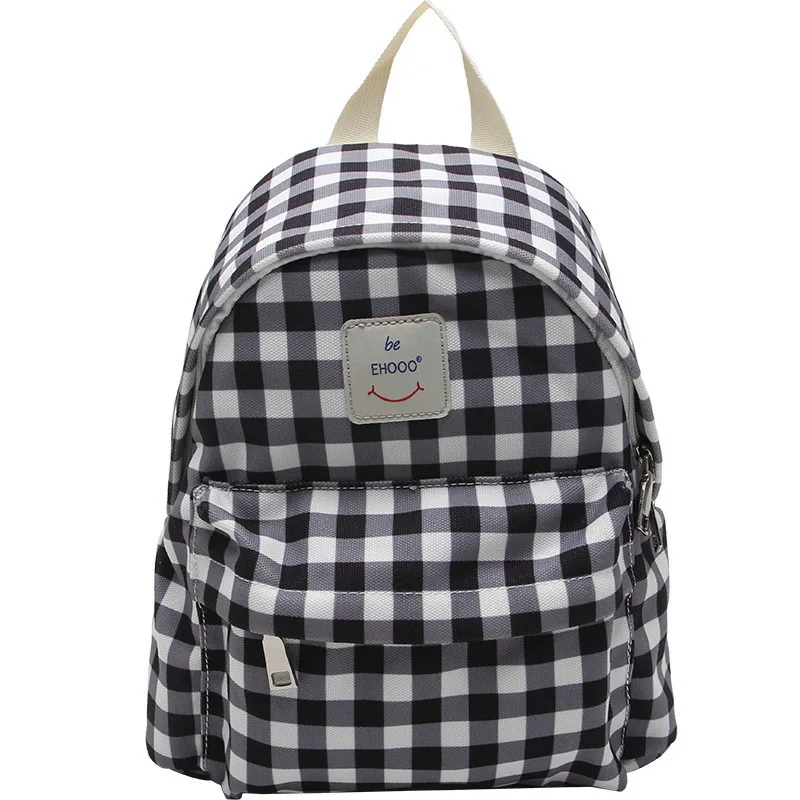 Популярный Стиль 2019 женский рюкзак в клетку Женский Повседневный холщовый