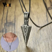 vnox retro viking spear pendants for men necklaces stainless steel male necklaces tribal style punk necklaces