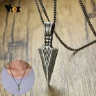Мужские ретро-ожерелья викингов Vnox Подвески копья из нержавеющей стали мужские ожерелья Племенной Стиль ПАНК Ожерелья
