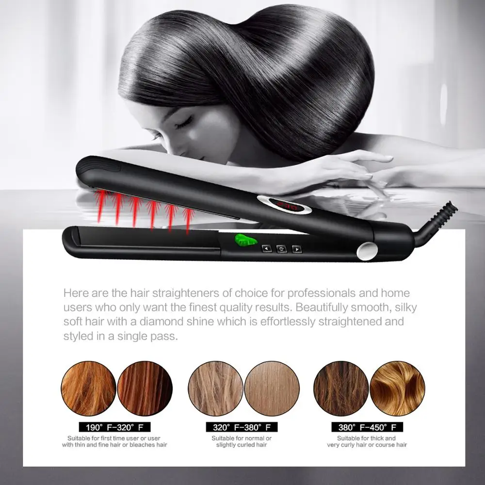 Профессиональный Плоский Утюг светодиодный выпрямитель для волос витая