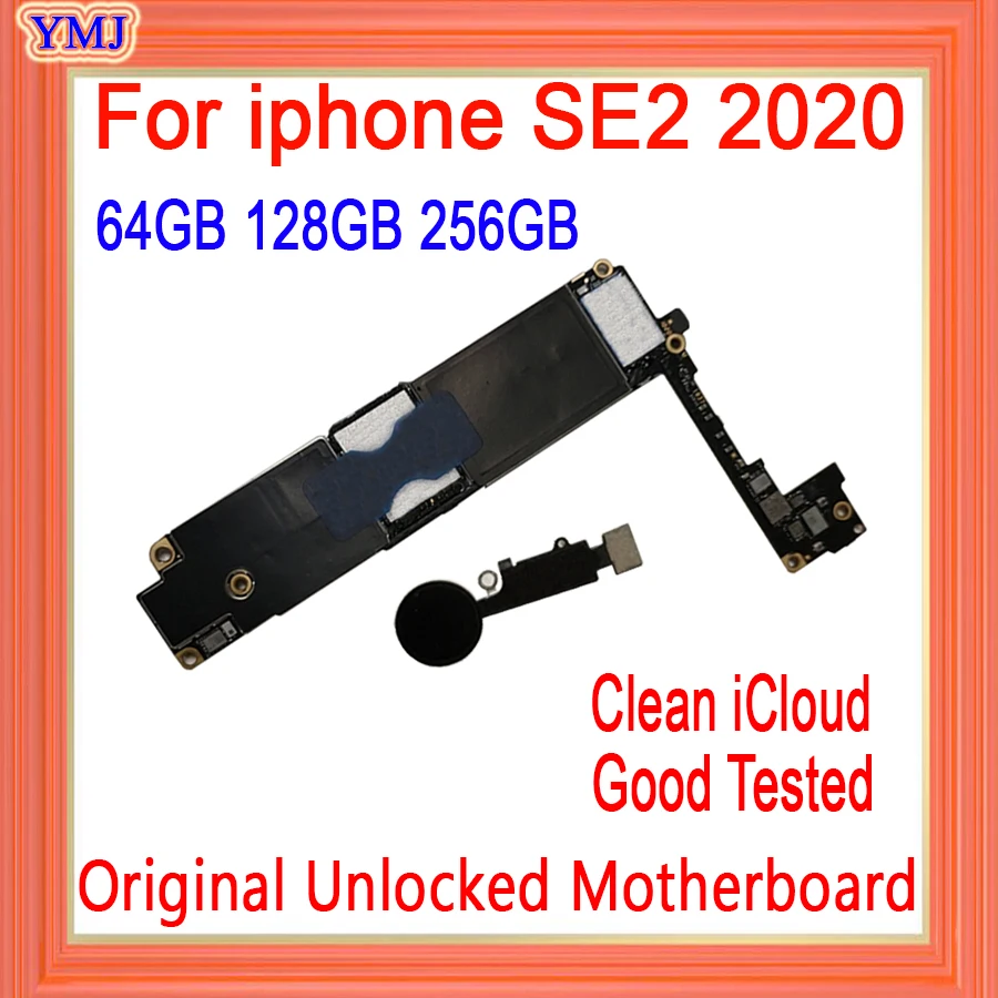 

Оригинальная разблокированная материнская плата для iphone SE 2020 4,7 дюйма с/без Touch ID, с полными чипами и бесплатными логическими платами iCloud 64 Г...