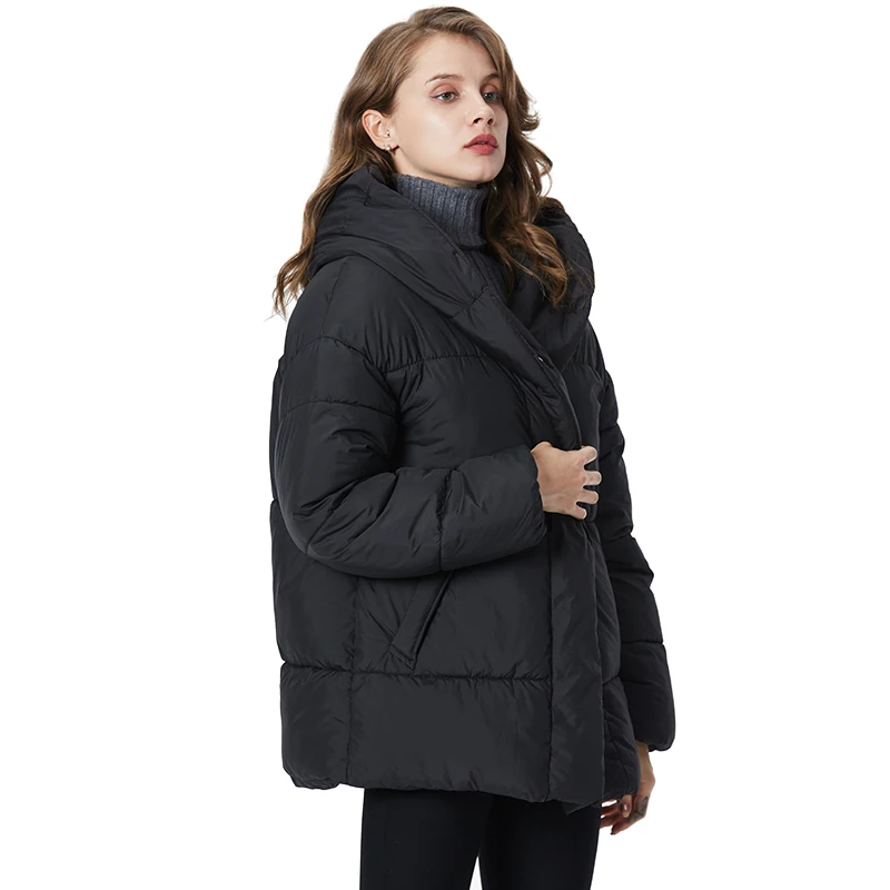 GLO STORY 2019 Новая легкая зимняя куртка пуховик с капюшоном женские свободные