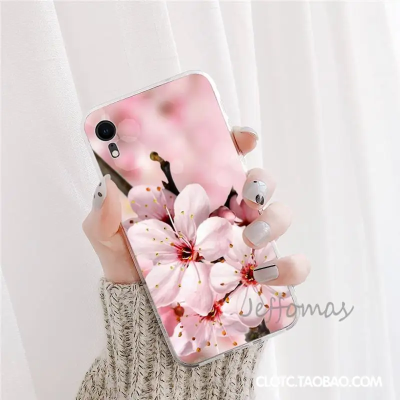 

Cherry blossoms flower Phone Case For iphone 12 5 5s 5c se 6 6s 7 8 plus x xs xr 11 pro max mini