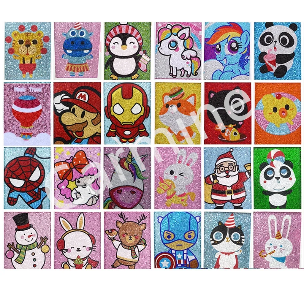

5D DIY Diamond Painting Cartoon For Kids Beginner Easy Cross Stitch Embroidery Homemade Full Round&Square Drill Home Decoration