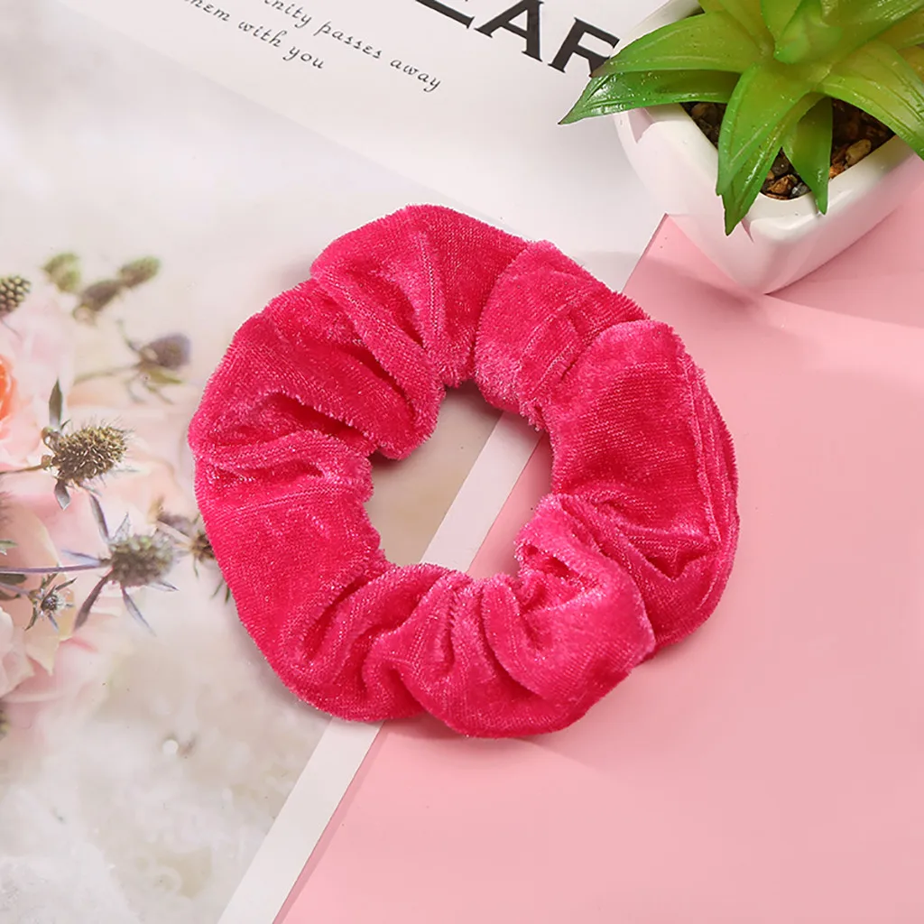 1 шт. Velluto Scrunchies Fasce Accessori Per Capelli Donne Ragazze Capelli Elastici Cravatta In Gomma anello corda per cape