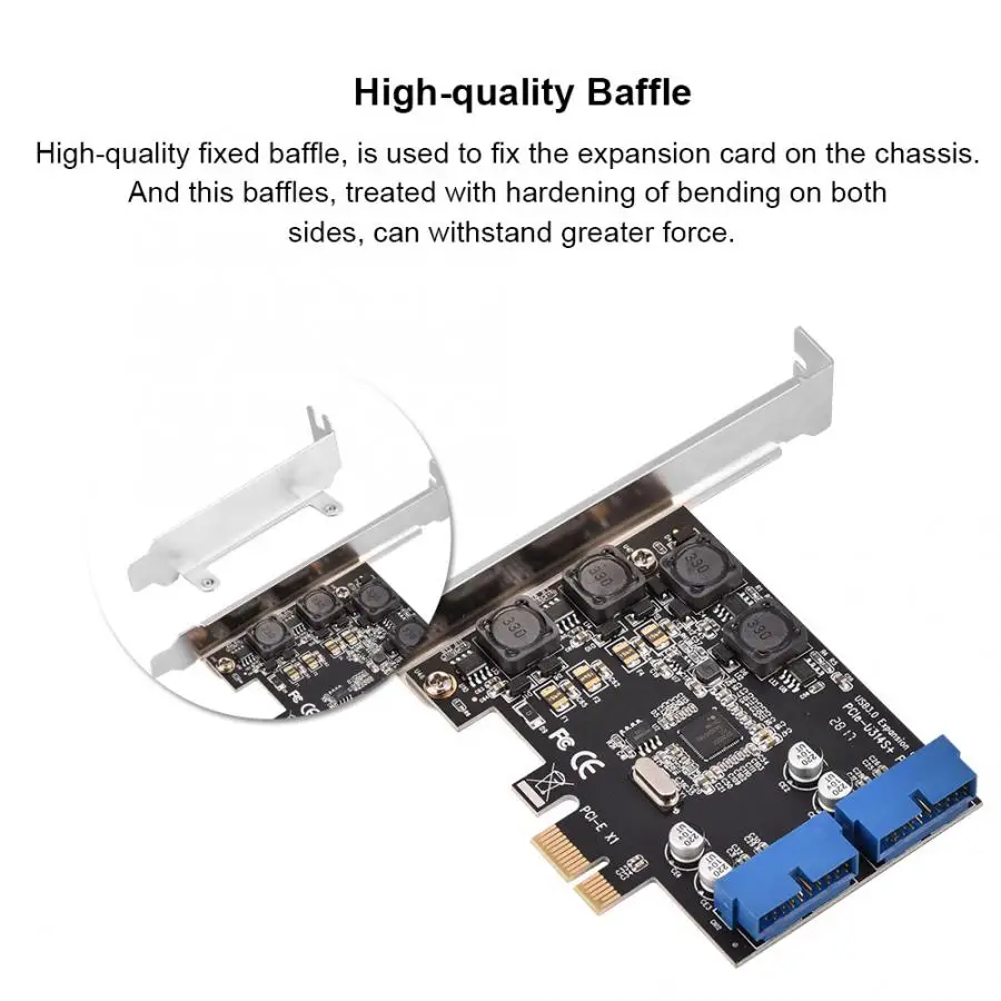 PCI E Express во внутренний 2 портовый 19 контактный разъем USB 3 0 адаптер для карт с