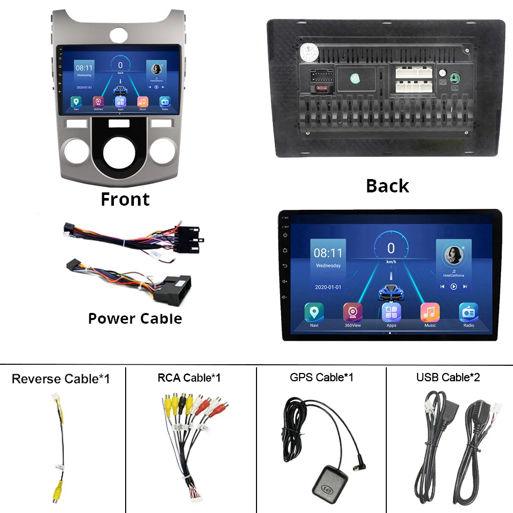 Автомагнитола 2DIN Android 9 0 с GPS DSP DVD-плеером для Kia Cerato2 TD 2008-2014 | Автомобили и