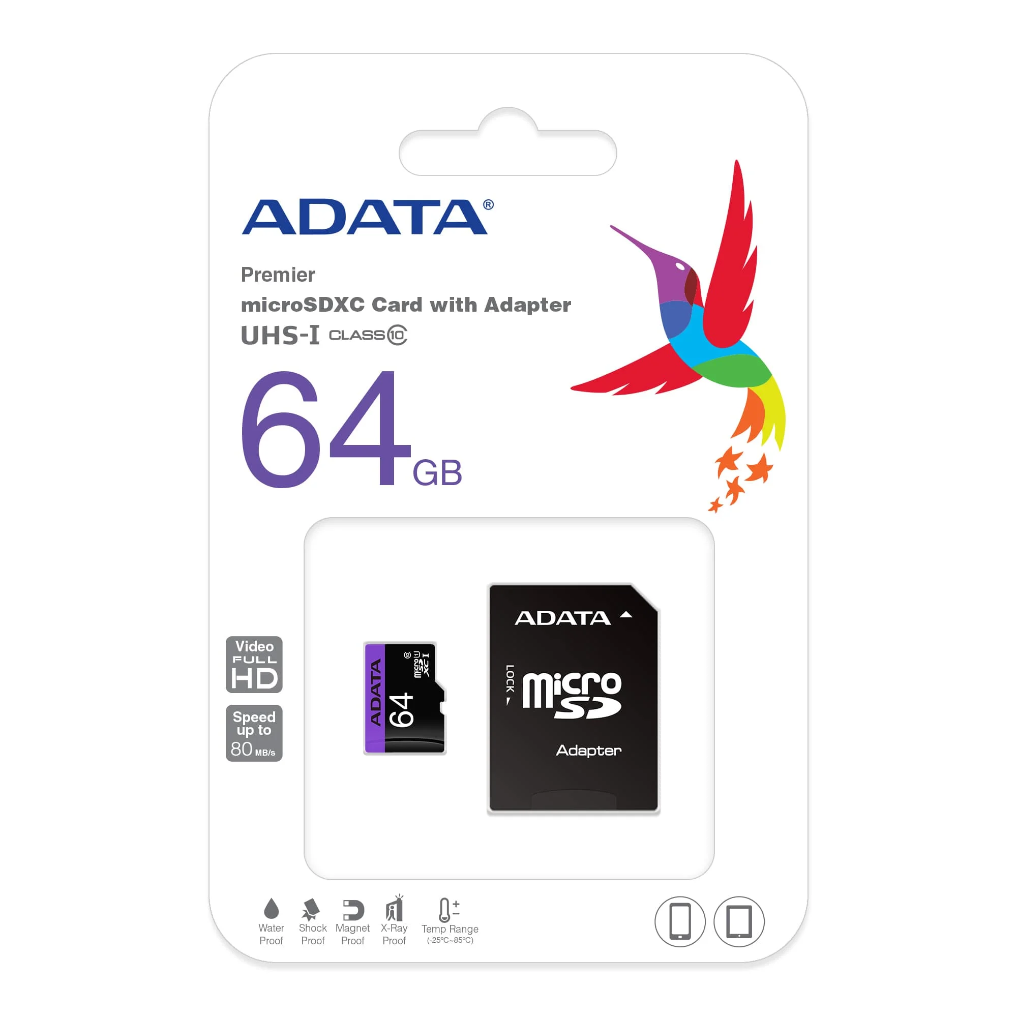 ADATA карта памяти 32 Гб 16 64 256 ГБ 128 класс 10 Флэш-карта U1 Micro SD TF для смартфона |