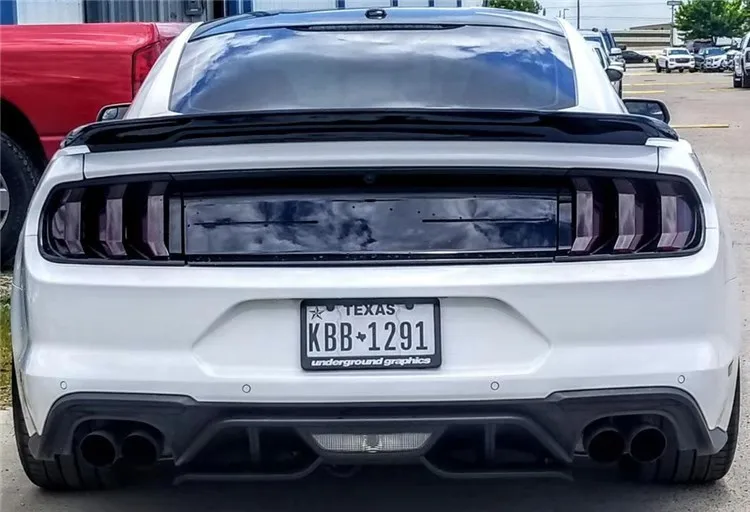 PP материал заднего бампера губы автомобильный диффузор Руш стиль для Ford Mustang