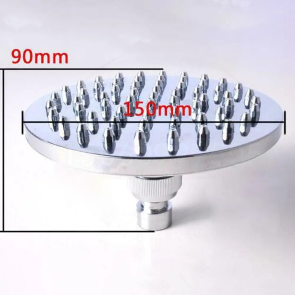 

6 In Round High Pressure Rain Shower Head Chrome ABS Rainfall Overhead Top Bath Kitchen Dining Bar Accessory