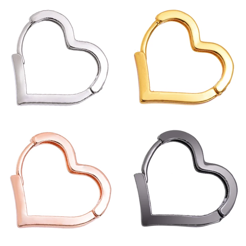 Kpop 1 пара сережек в форме сердца крючок застежки популярные латунные ювелирные