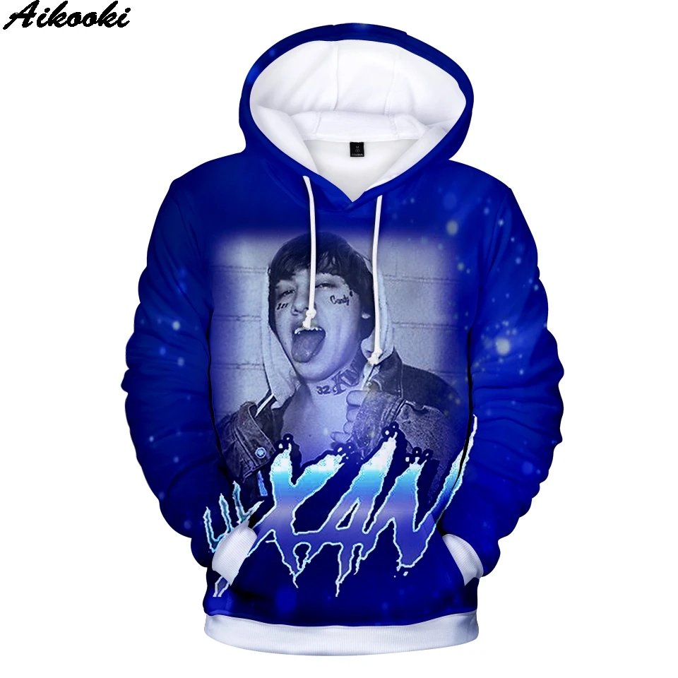 New Lil Xan Xanarchy 3D Hoodies Men/Women Fashion Casual Harajuku Anime Hoodie Cartoon Print Sweatshirt Tops | Мужская одежда