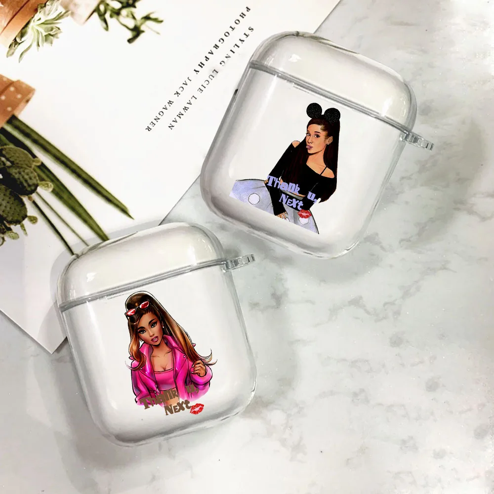 

Cute Ariana Grande Positions Clear Airpod Case Accessories Cover For Apple Airpods 1 2 Soft TPU Wireless bluetooth Earphone Case