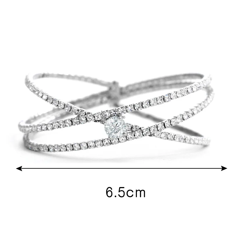 Новинка 2020 модный Простой Прозрачный многослойный браслет с кристаллами для