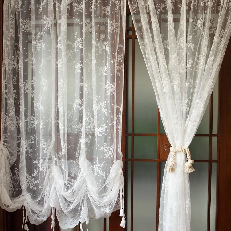 

Tulle Curtains Drapes Window Blackout Lace White Curtain For Living Room Home Decor Cortina De Tul Sheer Curtains For Bedroom