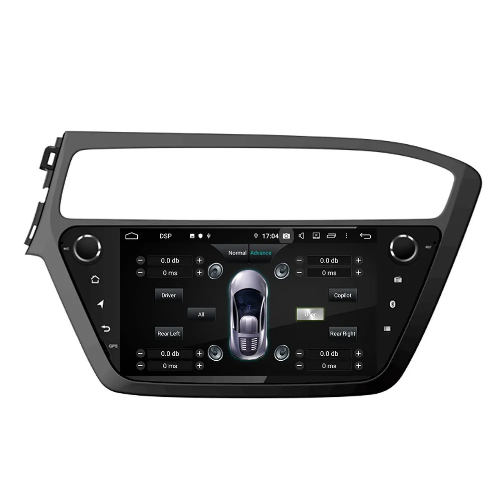 Автомагнитола на Android 9 8 ядер с DSP для HYUNDAI I20 2018 видеоплеер мультимедийный GPS