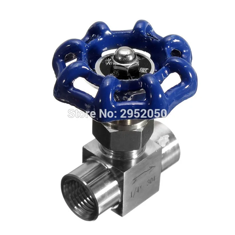 

Free shipping G1/4 Stainless Steel 304 Needle Mechanic Valve Female Thread BSPP Thread Medium Pressure Wire Manual Valves