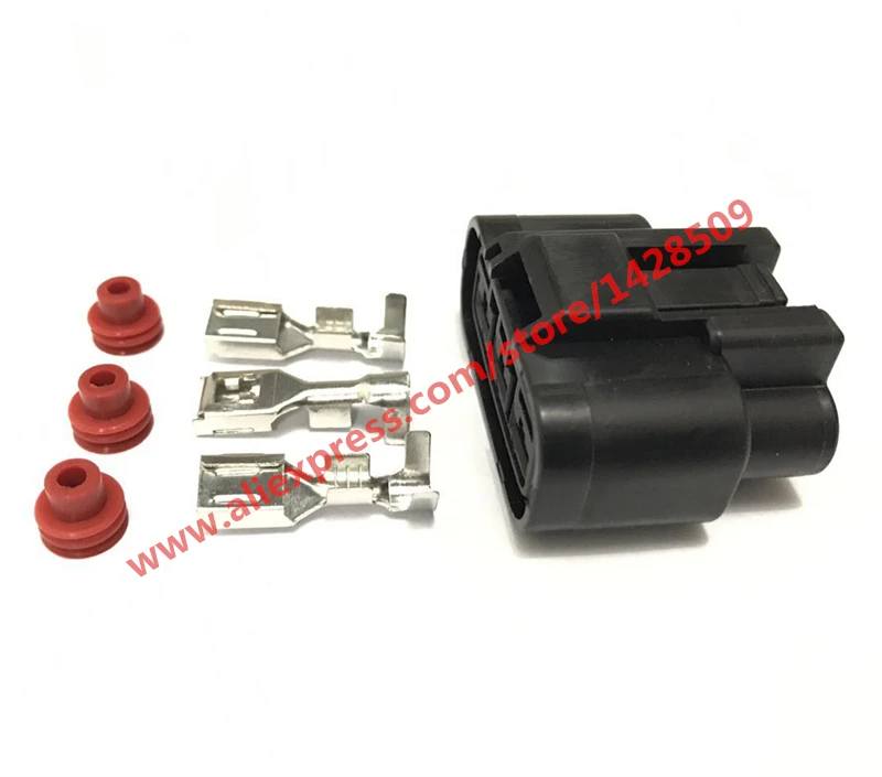 5 комплектов 3-контактный Шнур питания женский разъем QLW левый автомобильный