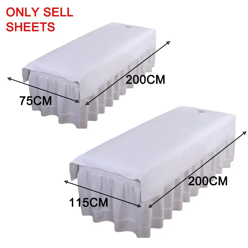 

1Pcs Professional Cosmetic Beauty Salon Massage Sheets SPA Massage Treatment Bed Table Cover Sheet Body SPA Relaxation With Hole