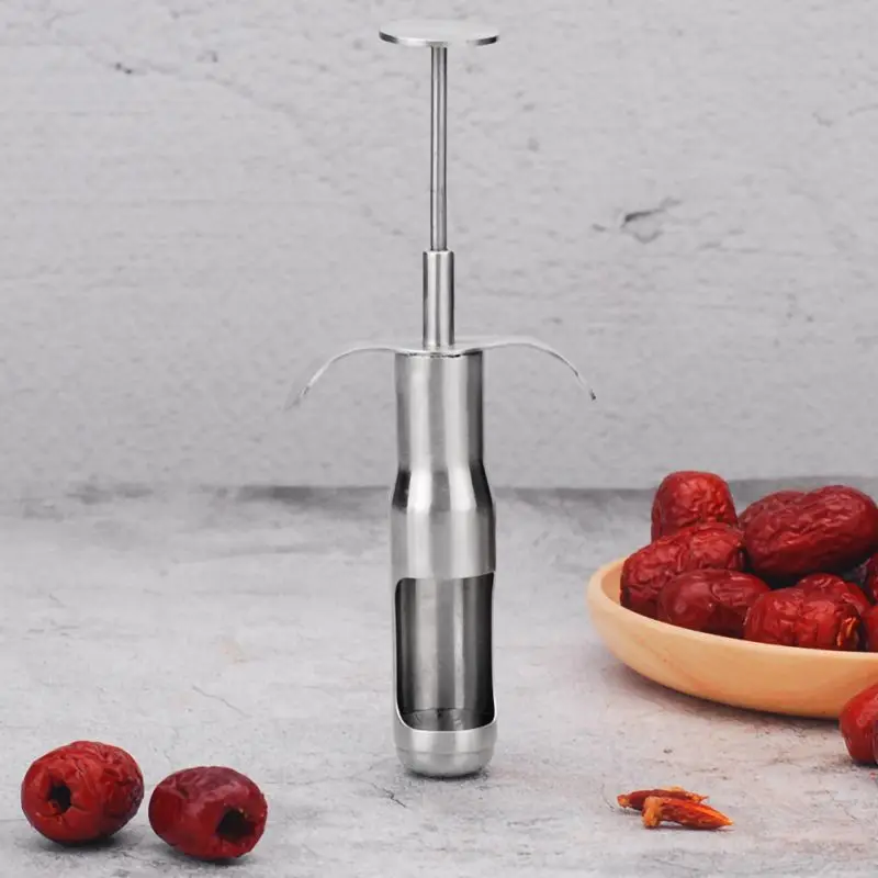 Нержавеющая сталь Вишенка Pitter Core Remover оливково-красные даты Corer