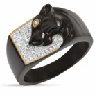 Лидер продаж классические черные спальный животных кольцо для мужчин Обручальное вечерние кольца ювелирные изделия, аксессуары ручной работы Размеры 7-13 лет