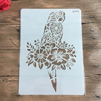 a4 29 21cm diy craft parrot mold for painting stencils stamped photo album embossed paper card on wood fabricwall stencil