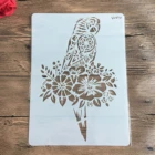 A4 29*21 см diy ремесло форма попугай для трафареты для картин штамп фотоальбом Тисненая Бумага карты на дерево, ткань, настенный трафарет