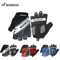moreok half finger anti slip breathable road bike cycling gloves wearable moutain bike bycling shockproof mtb bicycle men women